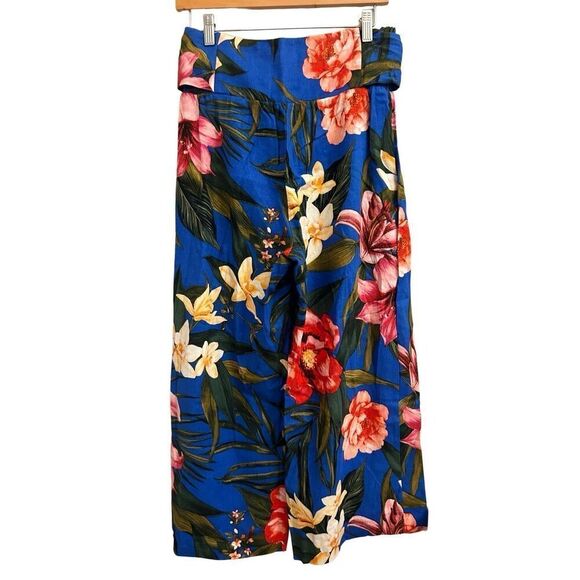 Cupcakes and Cashmere floral linen cropped wide-leg pants NWT Botanical Vacation - Picture 2 of 8